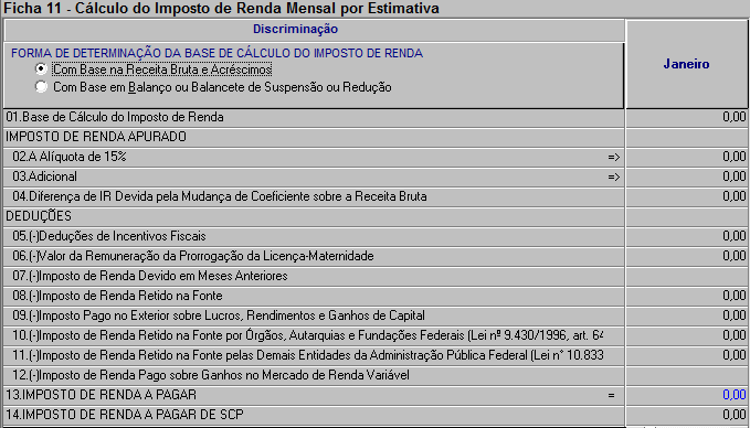 Ficha 11 - Cálculo do Imposto