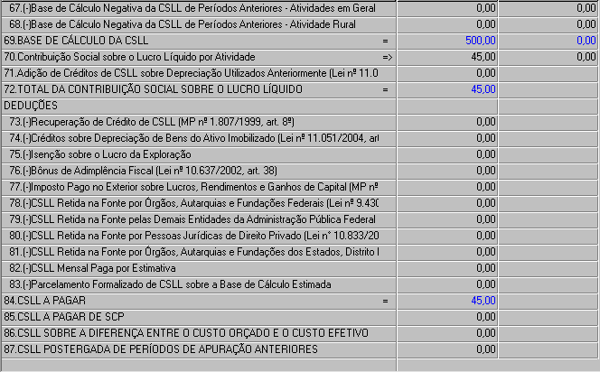 Ficha 17 - Cálculo da Contribuição