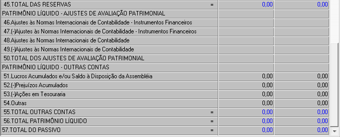 Ficha 37-E - Passivo - Balanço