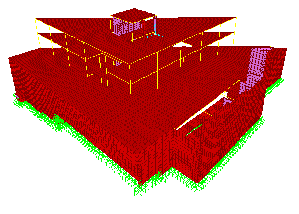 Figura 3 Modelo estrutural do Edifício