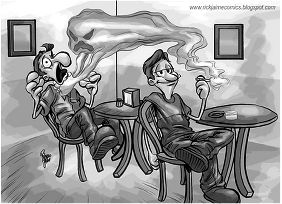 Texto I (Retirada do Enem 2010 LC, 2º dia Caderno 5, Amarelo, p. 15) O chamado fumante passivo é aquele indivíduo que não fuma, mas acaba respirando a fumaça dos cigarros fumados ao seu redor.