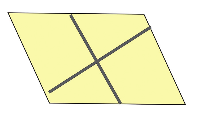 Qual a posição relativa entre as retas obtidas na primeira e na terceira dobras? e. Como podemos chamar as retas obtidas na segunda e terceira dobras? Segunda Etapa Um novo olhar.