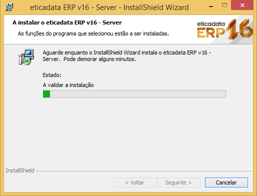Concluído o processo anterior no servidor, ao aceder ao eticadata ERP V16 Desktop (ou à aplicação POS), será detetada uma