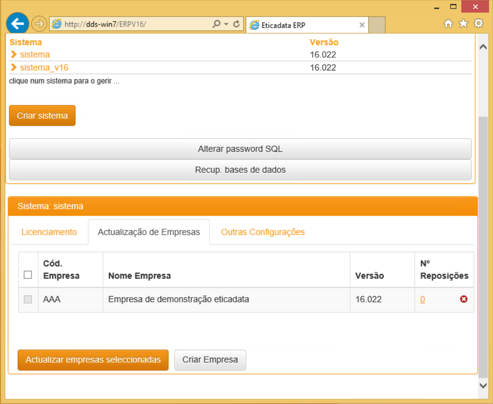 Licenciamento Para utilizar o eticadata ERP V16 sem restrições, é necessário indicar nesta ferramenta, a licença adquira para o efeito, que controlará as funcionalidades a disponibilizar pelo ERP.