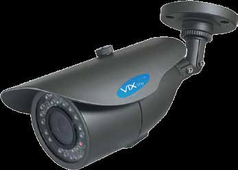 CÂMERAS CÂMERA BULLET 960H CÂMERA LENTE Sensor Iluminação Efetiva (HxV) Scan IR Distância IR Ativação de Vídeo Ganho Alimentação/Corrente Lente Corpo Temperatura de