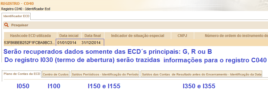 ECD na ECF Dados
