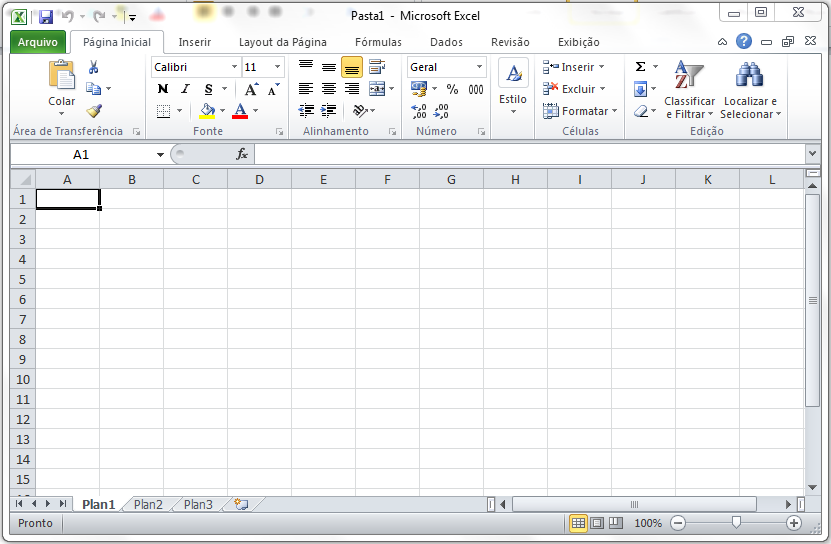 Noções de Informática PLANILHA DE CÁLCULO MICROSOFT EXCEL Conceitos Iniciais Muitas das funcionalidades apresentadas no Microsoft Word são as mesmas no Microsoft Excel e PowerPoint, portanto vamos