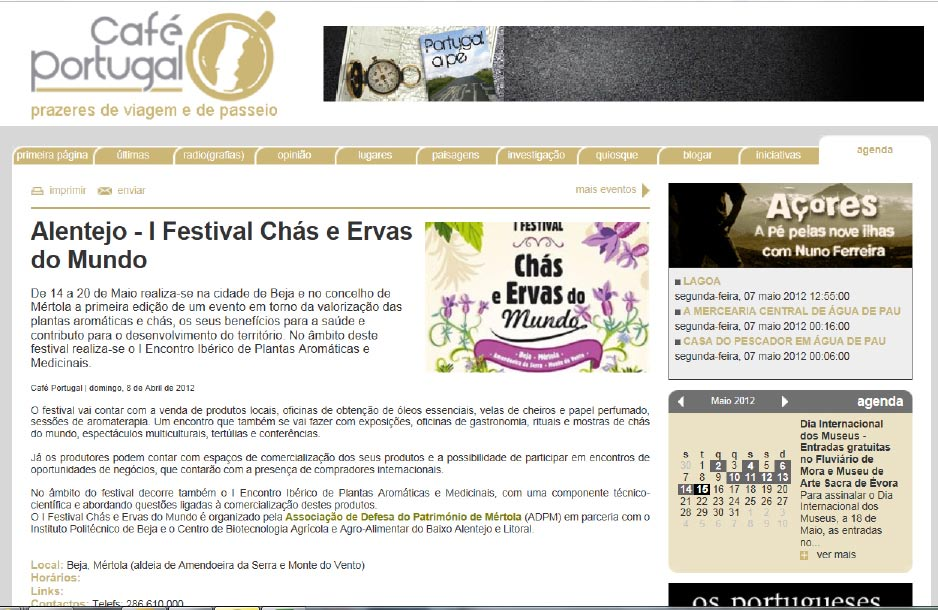 Data: 08/04/2012 22 Título: Alentejo - I Festival