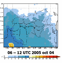 Figura 4 Estimativa de precipitação por satélite