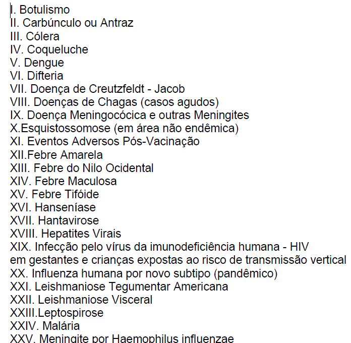 Notificação compulsória Auxílio no planejamento