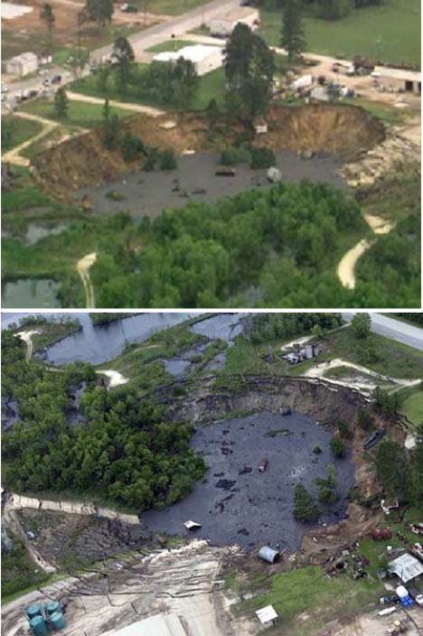 4. Daisetta - Um sumidouro, em 2008, ameaçava engolir toda uma cidade no Texas.