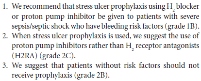 Profilaxia da gastropatia de stress Dellinger RP et al: