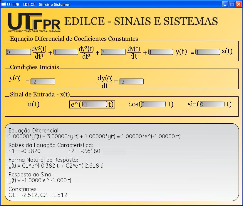 O objeto de aprendizagem foi elaborado para atender as seguintes necessidades de sistemas lineares: - O aluno poder verificar rapidamente as suas soluções de equações diferenciais após realizar o