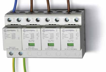 Série - Dispositivo de Proteção contra Surtos SÉRI Codificação xemplo: Série, dispositivo de proteção contra surtos, Classe II, monofásico (U c = 275V), 1 varistor + 1 centelhador a gás, com contato