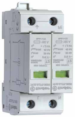 x020 DPS - Dispositivo de proteção contra surtos Classe II para sistemas monofásicos ou trifásicos AC e para sistemas DC Dispositivo de proteção contra surtos de descargas atmosféricas indiretas e de