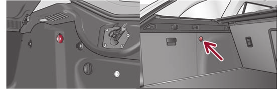 98 Bancos e espaços de arrumação Tomada na bagageira Fig. 104 Bagageira: Tomada / bagageira: Tomada (Combi) Abra a tampa da tomada fig. 104. Insira a ficha do aparelho eléctrico na tomada.