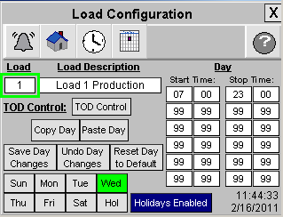 Accelerator Toolkit - Time of Day Control 23 Time of Day Control Determine which loads in your