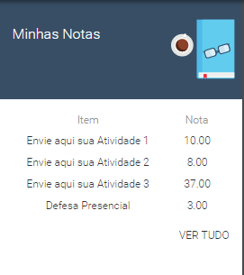 ACESSANDO AS NOTAS Notas Para consultar a notas, siga as instruções a seguir: No lado