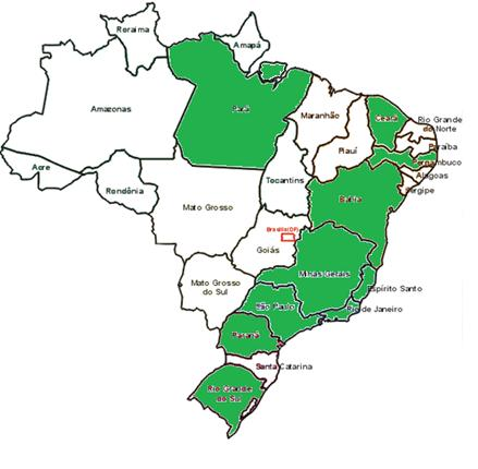 44 A B C D E F G H I J K Figura 1 Mapa de localização de estados