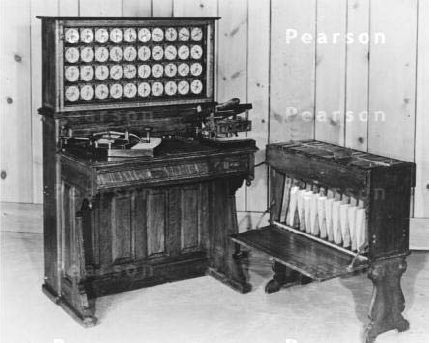 Em 1880, Hermann Hollerith, baseado nas idéias de Babbage e Jacquard, constrói uma máquina de tabulação, que é usada no censo norte-americano de 1890. Usava cartões perfurados como entrada e saída.