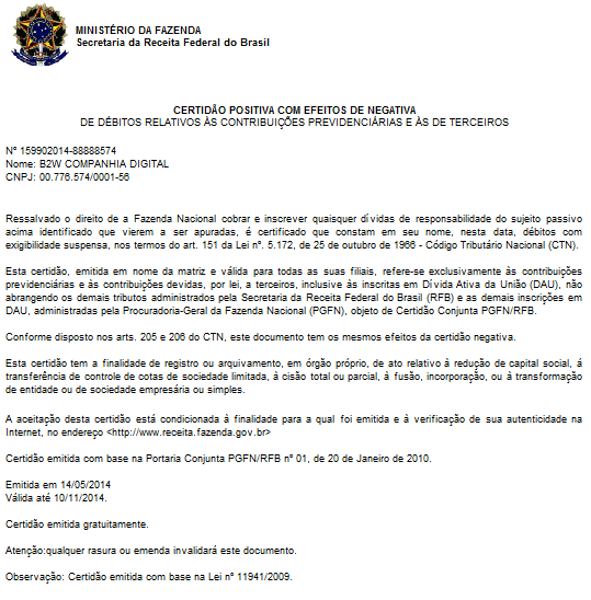 8) Certidão Negativa de Falência e Concordata Estado sede do Parceiro (matriz e filiais) a. É necessário, em todos os casos, emitir a certidão da matriz; b.