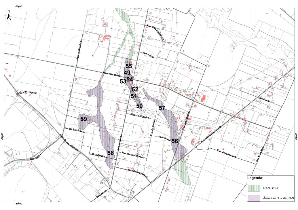 da RAN A Figura 15 ilustra as áreas a excluir do regime da Reserva Agrícola Nacional no
