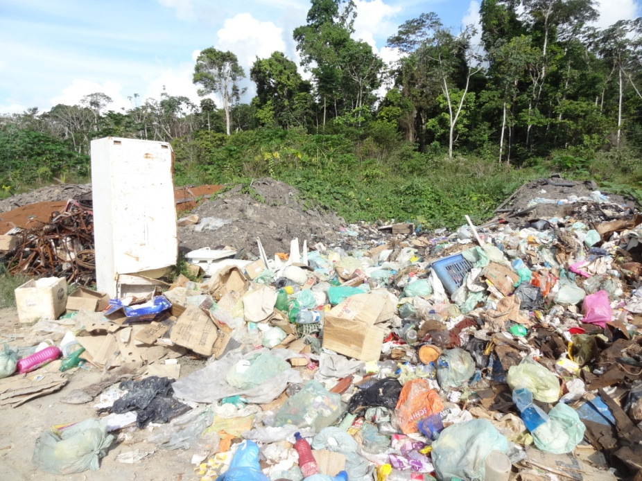 Figura 4: Lixão municipal. Os mais variados tipos de lixo. Quanto ao lixo hospitalar e farmacêutico não há no município incinerador.