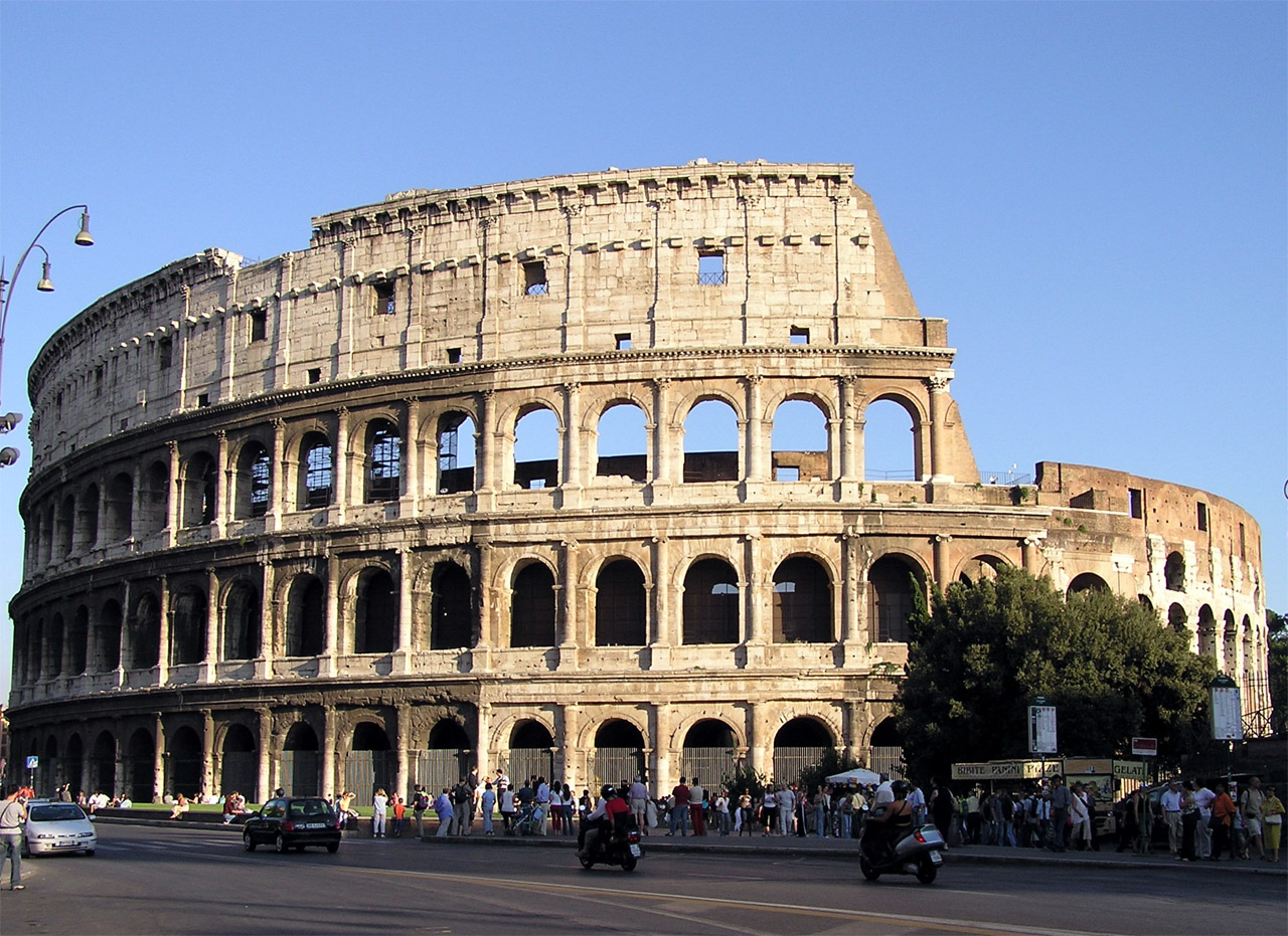 Cada anel (patamar) do Coliseu representa uma das 5
