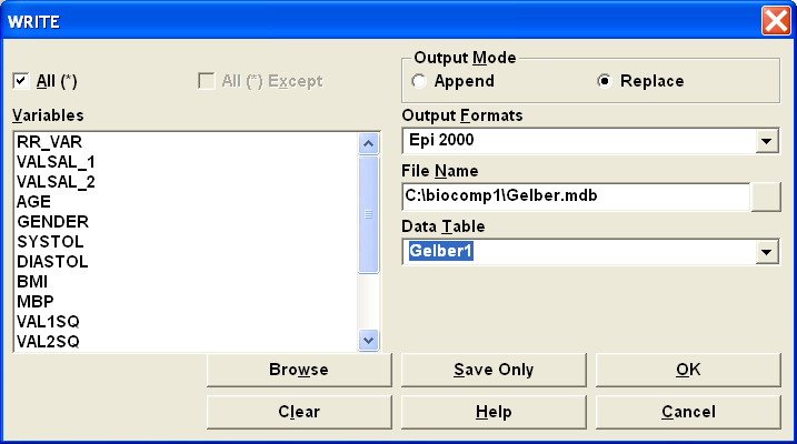 Na opção "Data table" digite o nome da tabela atual, caso deseje sobreescrever a tabela anterior. Ou digite um novo nome caso deseje criar uma nova tabela.