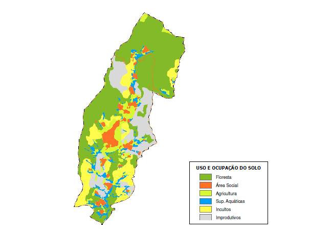 Na caracterização da ocupação atual do solo, para os 6676,086 ha da área do concelho, criaramse 6 classes de classificação.