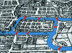 As pontes de Königsberg A cidade de Königsberg é banhada pelo rio Pregel que, ao atravessar a cidade se ramifica formando uma ilha (Kneiphof) que está