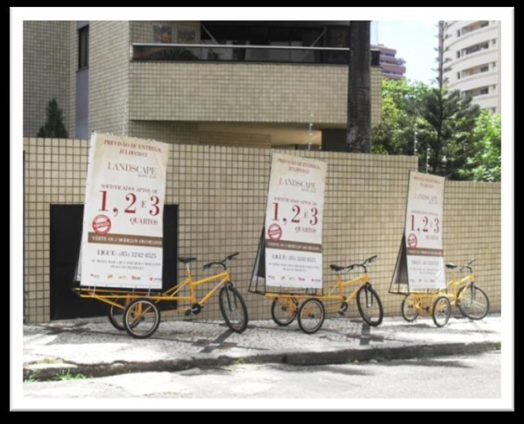 Para a campanha Magazine Luiza, o bikedoor vai circular nas avenidas: Washington Soares, Beira Mar e