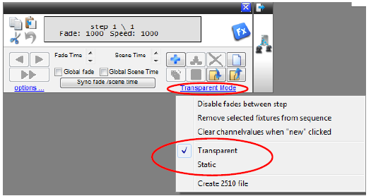 Sequências transparentes (transparent sequences): Este é o tipo de sequência parametrizada quando se abre o editor.