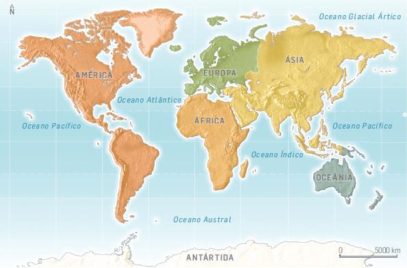Mapas Gerais Planisfério