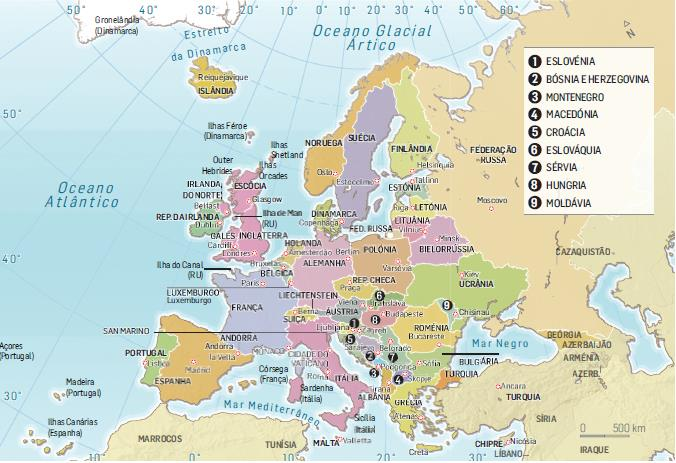 Políticos Mapas Temáticos Representam as diferentes regiões político-administrativas, como, por