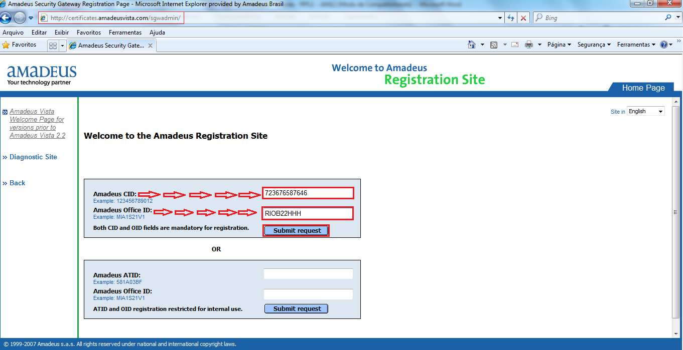 4. Registro da Licença e Instalação do Amadeus ProPrinter 5.1: Acesse o site: http://certificates.amadeusvista.