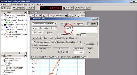 Inserir no campo à direita, a expressão A*x^2 e clicar em Aceitar. 7.