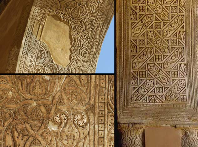 129 12 Os Intradorsos dos arcos Os intradorsos dos arcos são decorados com faixas de ornamentos feitos em estuque.