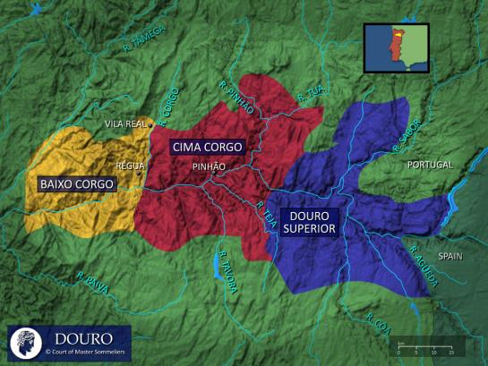 O Douro Superior é a sub-região mais extensa, com uma área de 110 000 hectares, 44% da área total da RDD. No entanto, é a região com menor percentagem de área com vinha, com apenas 9,3%.