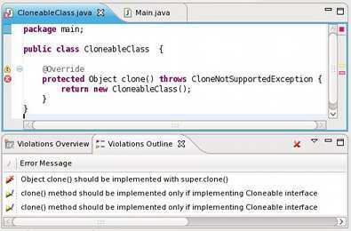 Capítulo 3. Trabalhos Relacionados 24 clone(), pois não implementa a interface java.lang.cloneable e não chama o método clone() de java.lang.object.