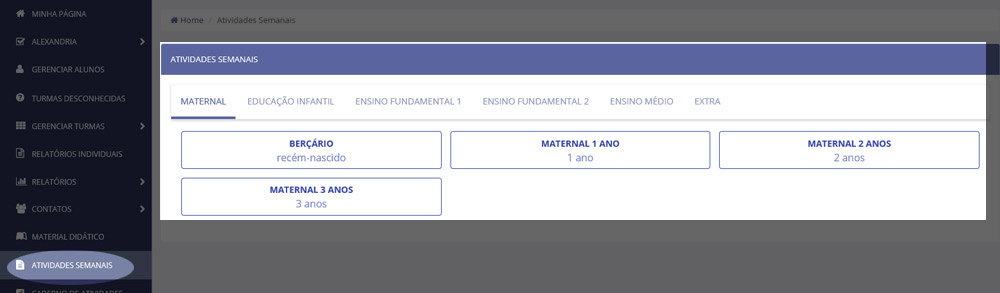 a todos os Materiais Didáticos e Atividades Semanais