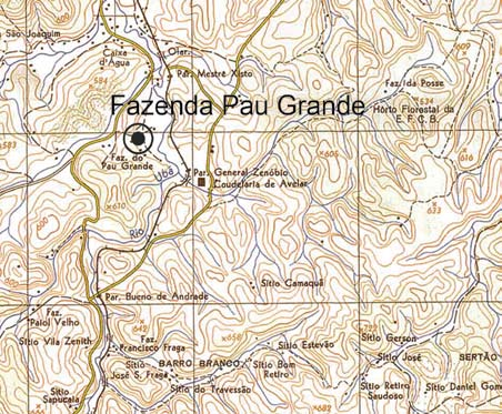 Parceria: denominação Fazenda Pau Grande códice AII-F01-PA localização Rodovia RJ 125 Estrada Paty do Alferes,