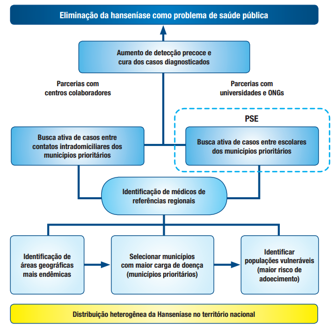 18 Figura 1. Quadro lógico da estratégia de eliminação da hanseníase como problema de saúde publica Fonte: Plano Integrado de Ações Estratégicas/ MS 2012. 9.