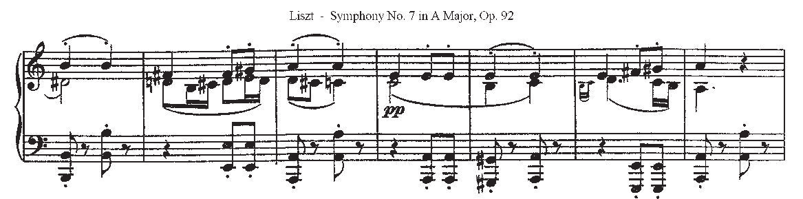 554 Figura1: Compassos 1 a 50 da redução para piano de Lizt, 1838.