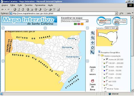 Figura 6 Mapa Interativo de Santa Catarina 4.