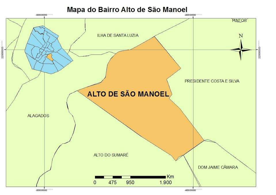 ALTO DE SÃO MANOEL Figura 2 Localização do bairro Alto de São Manoel 1.