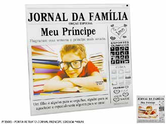 Familia 10X15 Cm 470 Porta Retrato Jornal