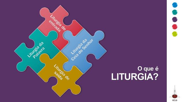 Os elementos (saudação, orações, Credo, hinos, etc.) estão distribuídos em quatro partes: Liturgia de Entrada, Liturgia da Palavra, Liturgia da Ceia do Senhor e Liturgia de Saída.