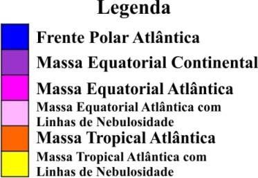 Com o intuito de deixar mais clara a dinâmica climática local, foi descrito diariamente de que forma esses sistemas atuaram em Pedro Afonso, em cada mês. 94 Figura 6.