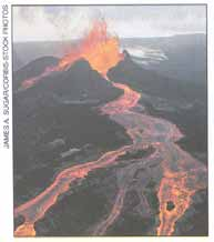 TERMOLOGIA A cor vermelha brilhante está sempre associada a altas temperaturas, como a das lavas do vulcão que descem a encosta.